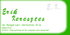 erik keresztes business card